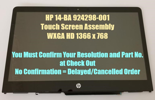 1 of 4-image for14" LCD Touch Screen Digitizer Bezel HP Pavilion x360 14-ba175nr 14-ba110nr